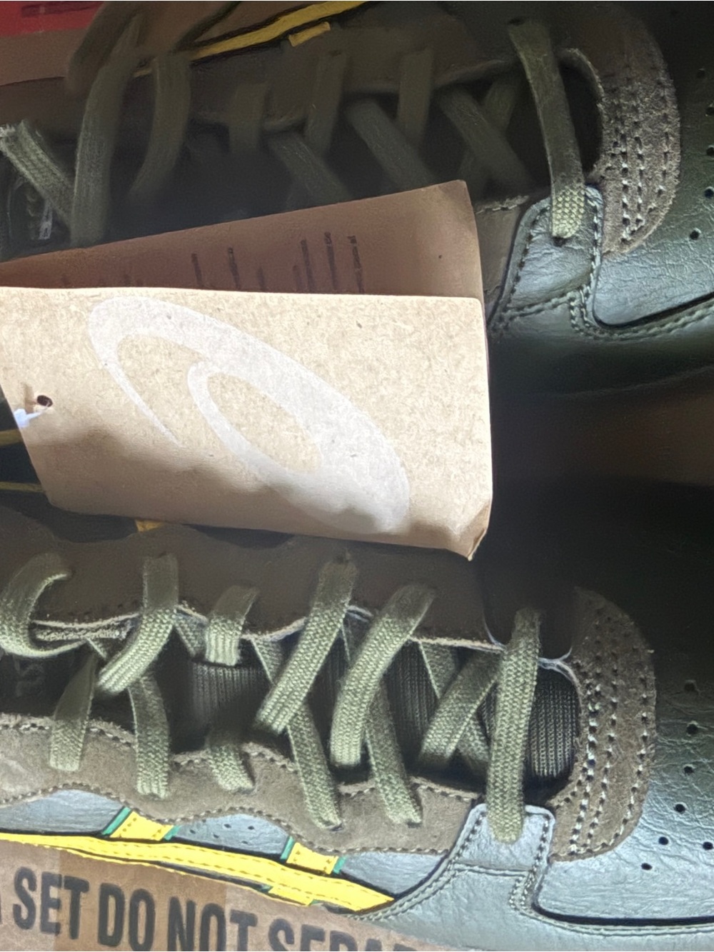 Onitsuka Tiger by Asics Men's Olive Green Sneakers with Yellow Stripes